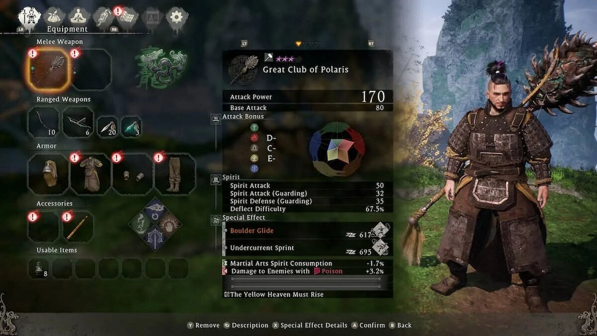 The Earth build is focused on heavy damage (Image via Koei Tecmo)
